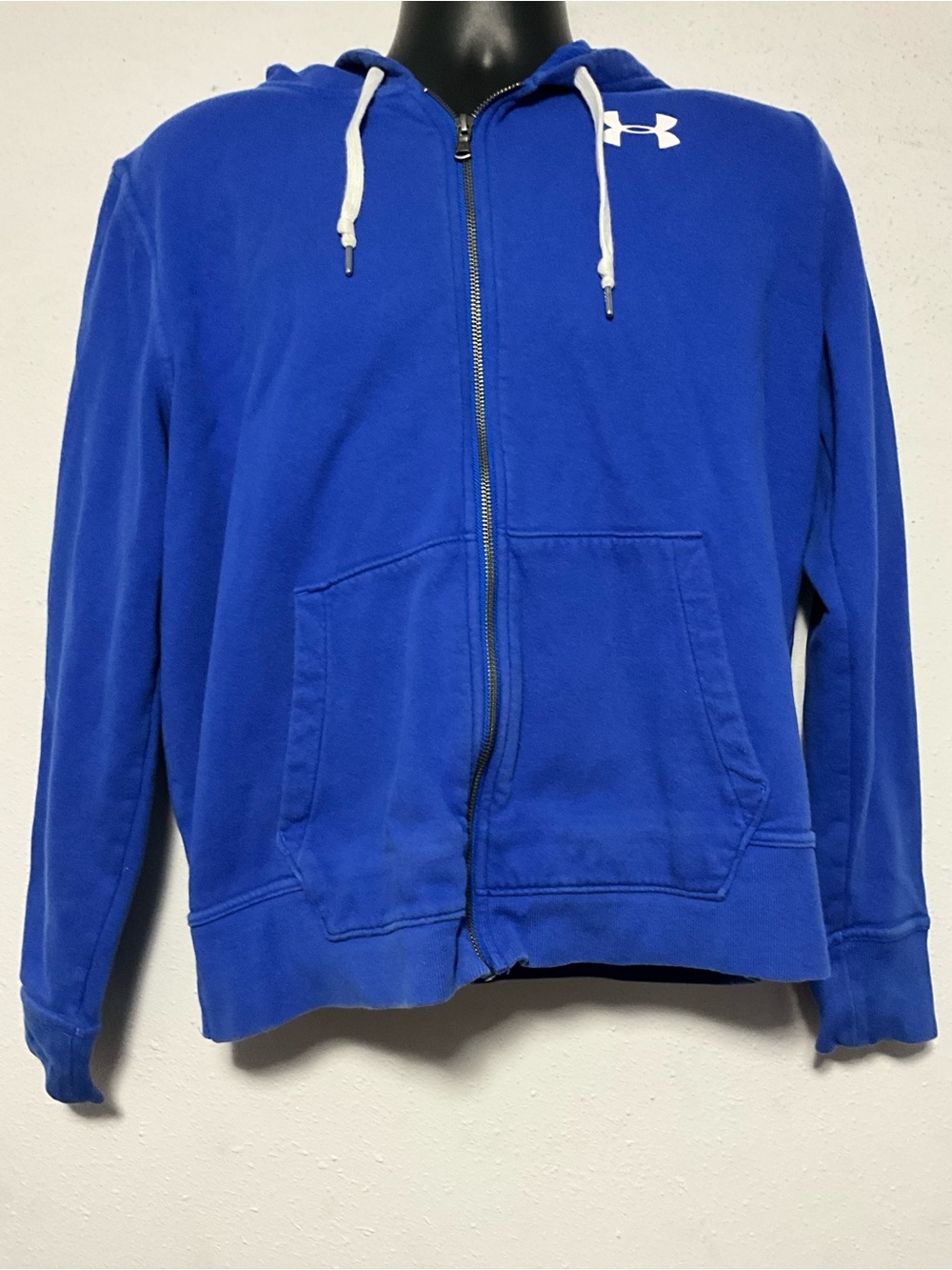 Under Armour Men's Blue Full-Zip Fleece Hoodie – Size Large (L)
